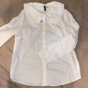 White Peter Pan Collar Blouse (H&M)! NWT